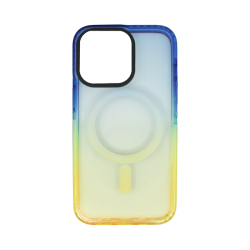 Vivid Magsafe Silicone Case Apple iPhone 15 Pro Blue/Orange