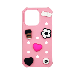 Vivid Silicone Pins Case Apple iPhone 13 Pro Pink Vivid Silicone Pins Case Apple iPhone 13 Pro Pink