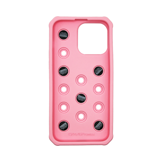 Vivid Silicone Pins Case Apple iPhone 15 Pro Max Pink