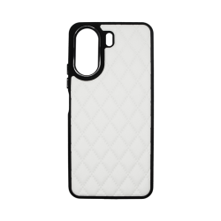 Vivid Diamond Shape PU Leather Case Redmi 13C White