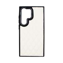 Vivid Diamond Shape PU Leather Case Samsung Galaxy S24 Ultra White