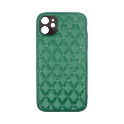Vivid Diamond Shape PU Leather Case Apple iPhone 11 Green
