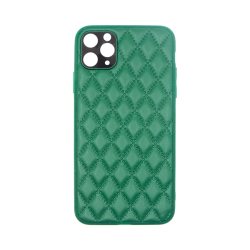 Vivid Diamond Shape PU Leather Case Apple iPhone 11 Pro Green