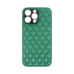 Vivid Diamond Shape PU Leather Case Apple iPhone 13 Pro Max Green