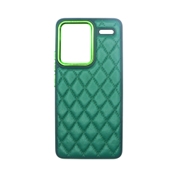 Vivid Diamond Shape PU Leather Case Redmi Note 13 Pro+ 5G Green