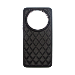 Vivid Diamond Shape PU Leather Case Redmi A3 Black