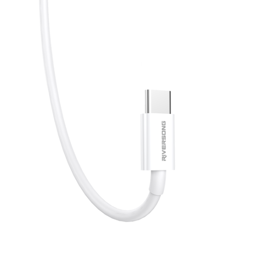 Riversong Cable Type-C to Type-C 3A 60W Lotus 08 1m White Riversong Cable Type-C to Type-C 3A 60W Lotus 08 1m White