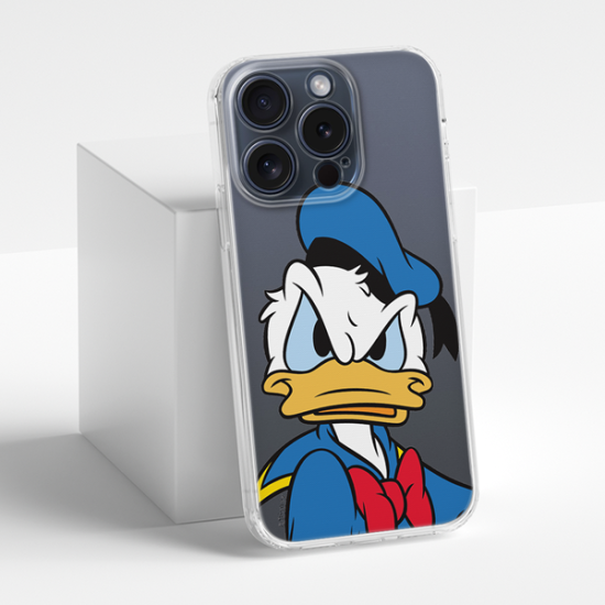 Disney Case Apple iPhone 15 Pro Donald Partial Print Angry Transparent Disney Case Apple iPhone 15 Pro Donald Partial Print Angry Transparent