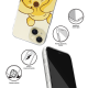 Disney Case Apple iPhone 15 Winnie the Pooh Partial Print Hiding Transparent