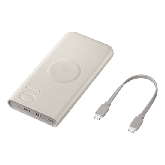 Samsung Fast External Wireless Battery Pack 25W Type C 10.000mAh Beige Samsung Fast External Wireless Battery Pack 25W Type C 10.000mAh Beige