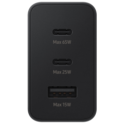 Samsung Fast Travel Charger 65W 2xType C & USB Black / No Cable