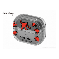 Samsung Keith Haring Slickback Clear Case Galaxy Buds 3/3 Pro Red