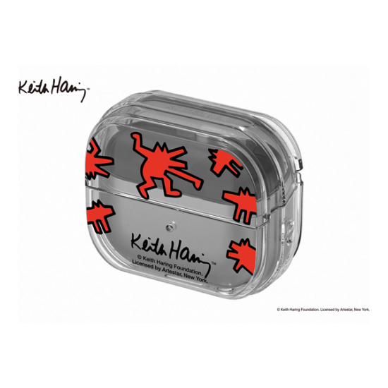 Samsung Keith Haring Slickback Clear Case Galaxy Buds 3/3 Pro Red