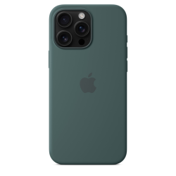 Apple iPhone 16 Pro Max Silicone Case with MagSafe Lake Green
