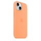 Apple iPhone 15 Silicone Case with MagSafe Orange Sorbet Apple iPhone 15 Silicone Case with MagSafe Orange Sorbet