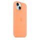 Apple iPhone 15 Silicone Case with MagSafe Orange Sorbet Apple iPhone 15 Silicone Case with MagSafe Orange Sorbet