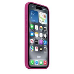 Apple iPhone 16 Silicone Case with MagSafe Fuchsia