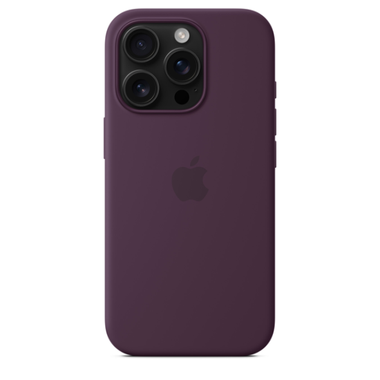 Apple iPhone 16 Pro Silicone Case with MagSafe Plum Apple iPhone 16 Pro Silicone Case with MagSafe Plum