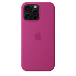 Apple iPhone 16 Pro Max Silicone Case with MagSafe Fuchsia