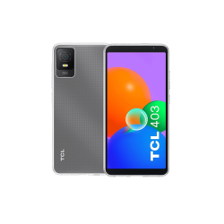 Vivid Set TPU Case + Tempered Glass TCL 403 Transparent