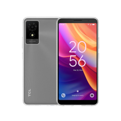 Vivid Set Gelly Case Transparent + Tempered Glass TCL 501