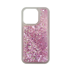 Vivid Liquid Glitter Case Apple iPhone 15 Pro Pink