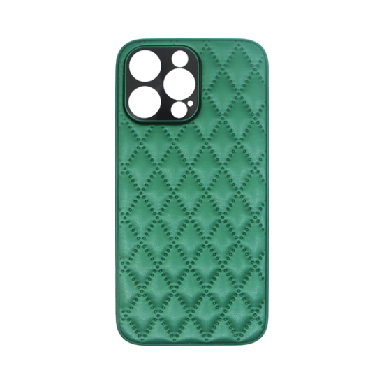 Vivid Diamond Shape PU Leather Case Apple iPhone 14 Pro Max Green