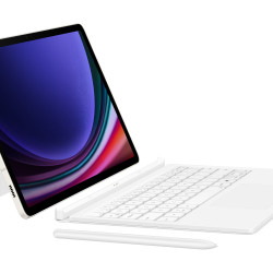 Samsung Book Cover Keyboard Galaxy Tab S9/S9 FE/S10 FE/S10 Lite White