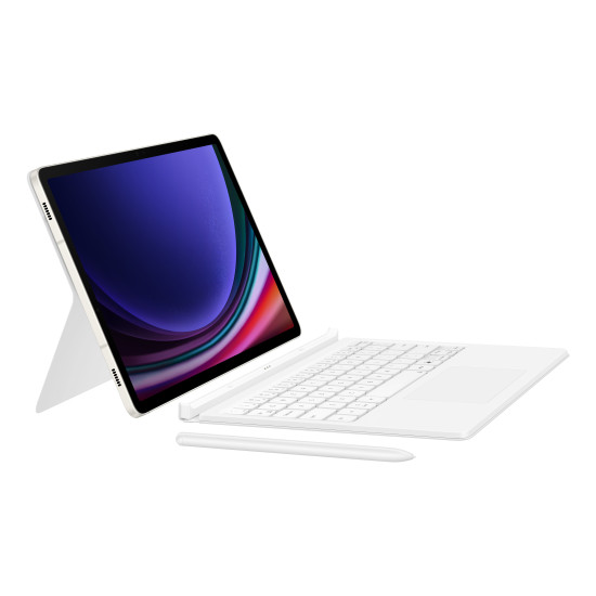 Samsung Book Cover Keyboard Galaxy Tab S9/S9 FE/S10 FE/S10 Lite White