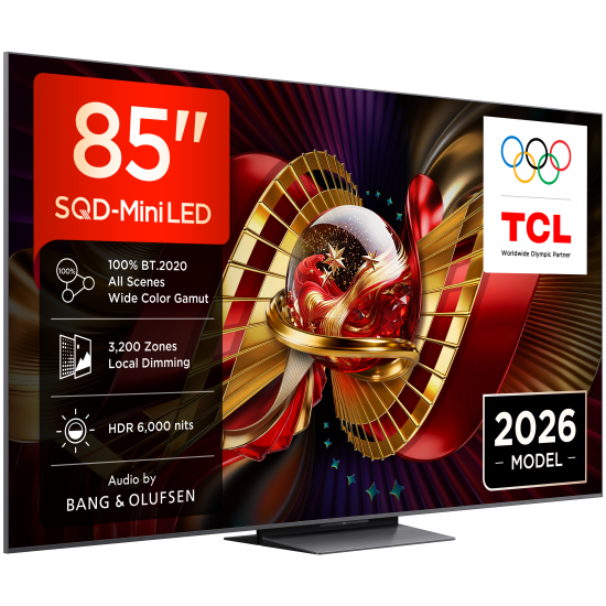 TCL 85C8L 4K Premium SQD-Mini LED TV (2026)