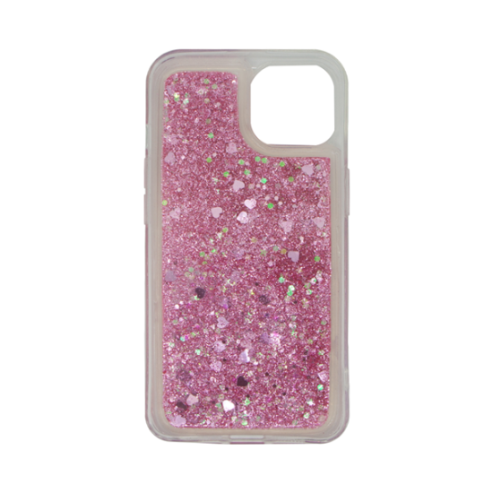 Vivid Liquid Glitter Case Apple iPhone 15 Pink