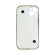 Vivid Silicone Case Pearl Chain Holder Apple iPhone 15 White/Gold