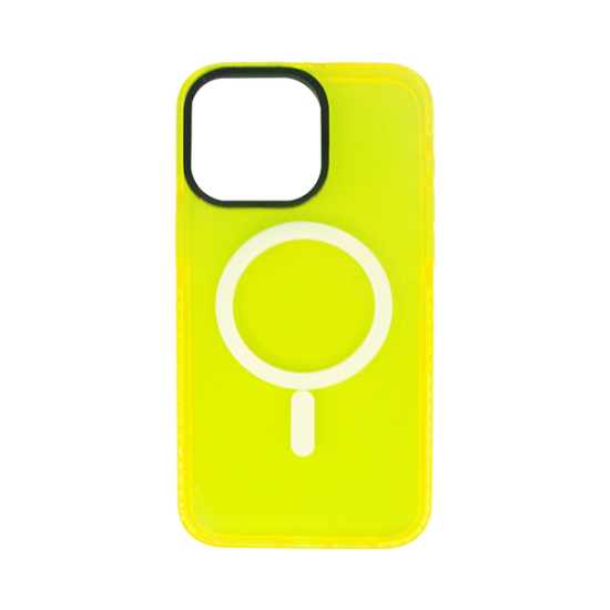 Vivid Magsafe Silicone Case Apple iPhone 15 Pro Max Yellow