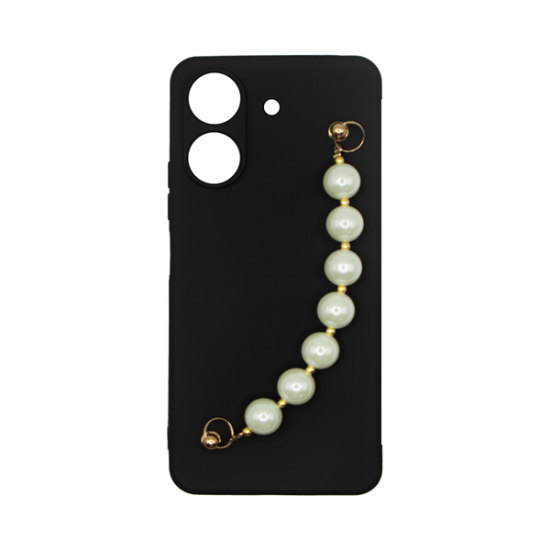 Vivid Silicone Case Pearl Chain Redmi Note 13 5G Black Vivid Silicone Case Pearl Chain Redmi Note 13 5G Black