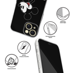 Disney Case Apple iPhone 15 Mickey Full Print Smiley Black Disney Case Apple iPhone 15 Mickey Full Print Smiley Black