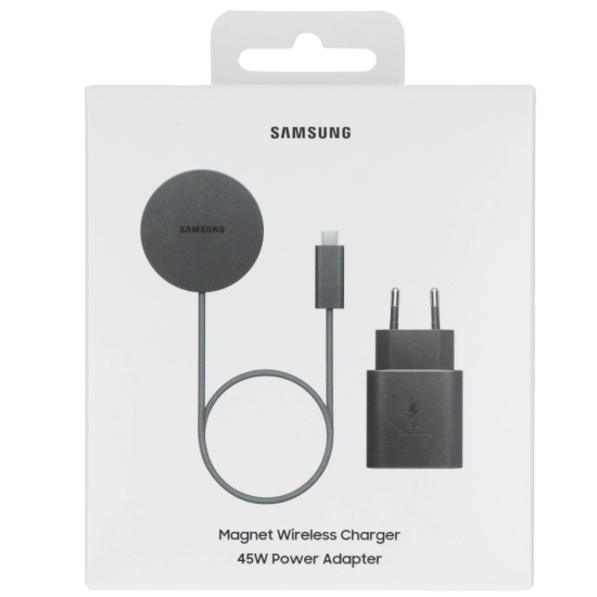 Samsung Magnet Wireless Charger 25W + 45W Wired Charger Dark Gray Samsung Magnet Wireless Charger 25W + 45W Wired Charger Dark Gray