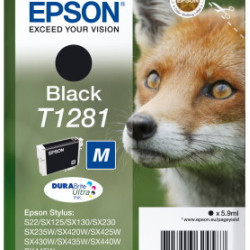 Ink Epson T12814011 Black with pigment ink new series Fox-Size M