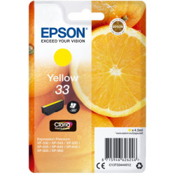Ink Epson 33 C13T33444012 Claria Premium  Yellow - 4.5ml