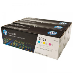 Toner Laser HP LJ Pro Color M451 305A CYM Tri-Pack