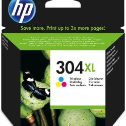 Ink HP No 304XL Tri-Color Ink Crtr 300 pgs