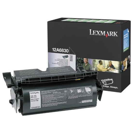 Toner Laser Lexmark 12A6830 Black 7500 Pgs Toner Laser Lexmark 12A6830 Black 7500 Pgs