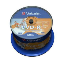 DVD-R VERBATIM 43533 AZO 4.7GB 16X WIDE PRINT. SURFACE NON-ID