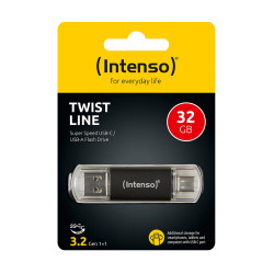 Intenso USB Drive 3.0 USB-A + USB-C Twist Line 32GB - 3539480