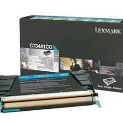 Toner Laser Lexmark C734A1C Cyan Standard 6K Pgs
