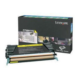 Toner Laser Lexmark C736H1Y Yellow High Yield 10K Pgs