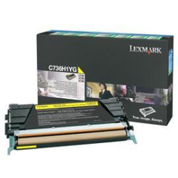 Toner Laser Lexmark C736H1Y Yellow High Yield 10K Pgs