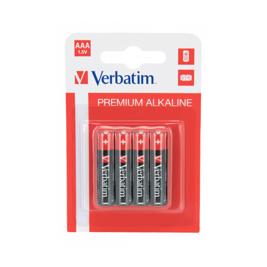 Verbatim AAA Battery Alkaline 4 Pack - 49920 Verbatim AAA Battery Alkaline 4 Pack - 49920