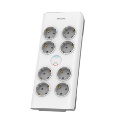 Philips SPN7080WA.GRS Πολύπριζο ασφαλείας 8 θέσεων