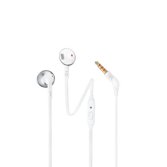 JBL Tune 205 Earbuds Handsfree με Βύσμα 3.5mm Ασημί JBLT205CRM JBL Tune 205 Earbuds Handsfree με Βύσμα 3.5mm Ασημί JBLT205CRM