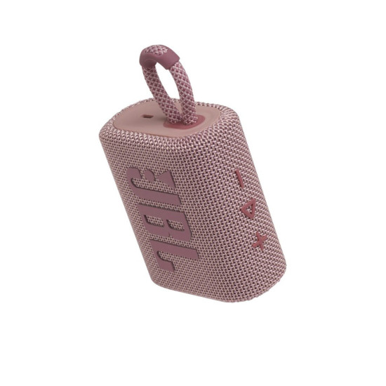 JBL GO3, Portable Bluetooth Speaker, Waterproof IP67, (Pink) JBLGO3PINK JBL GO3, Portable Bluetooth Speaker, Waterproof IP67, (Pink) JBLGO3PINK